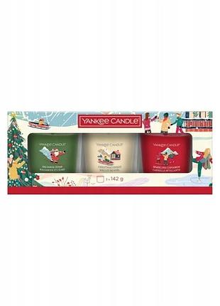 Набір 3 свічок в склянках yankee candle apres ski