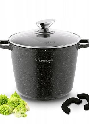 Великий каструля для індукції з кришкою накладками на ручку konighoffer pollo 4 л