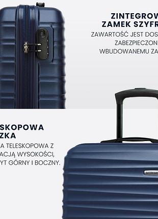 Wittchen groove line набір валіз синій 3 елементи 5