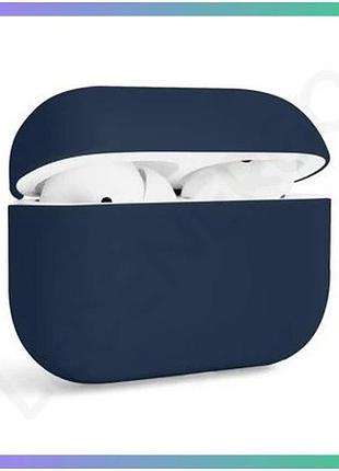 Силіконовий чохол для airpods pro темно-синій захисний чохол для навушників apple блютуз наушники sku_ sku_stcom_2710000234821
