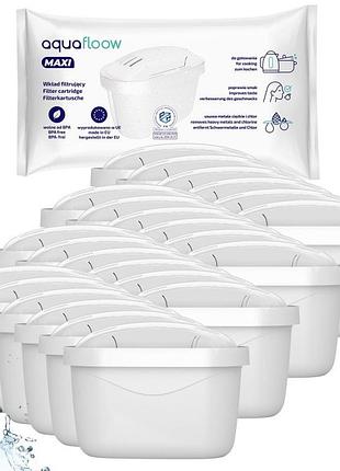 Фільтр для води aquafloow maxi для кувшинів brita dafi замінник 24 штуки