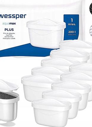 Фільтр wessper aquamax plus aqua max plus для води для глечика brita dafi 10 шт.