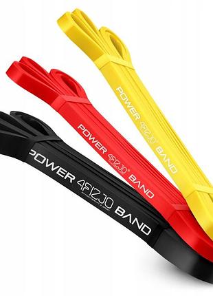 Набір з 2 штук набір гумових еспандерів power band 3 шт. тренувальні резинки 1-17 кг