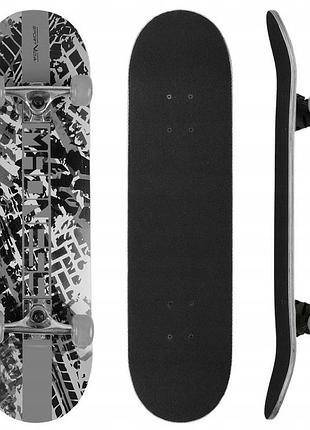 Великий дерев'яний скейтборд клен abec-9 rs класичний sportvida