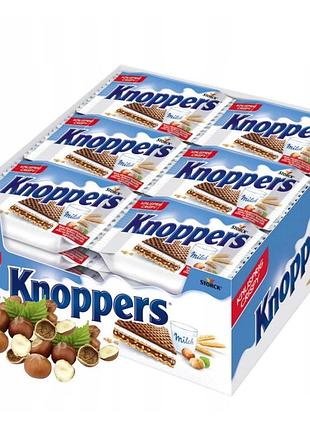Набір з 3 штук вафельний батончик knoppers mleczno-orzechowy 25г 24шт
