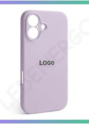 Чехол силиконовый для apple iphone 16 фиолетовый с закрытой камерой и логотипом для защиты смартфона s sku_stcom_2710000318958