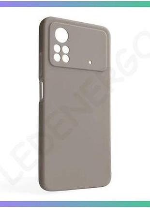 Чехол силиконовый для xiaomi poco x4 pro серый накладка без логотипа для защиты смартфона sku_27100002 sku_stcom_2710000241515