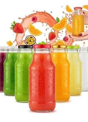 50x скляні пляшки для соку kubuś 330мл набір скляна пляшка + кришка