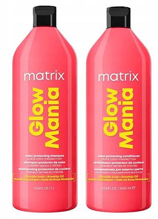 Набір для волосся matrix glow mania шампунь 1л кондиціонер 1л
