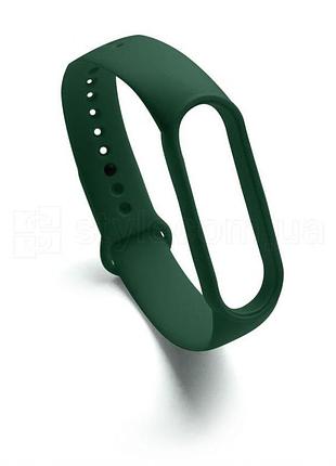 Ремешок для xiaomi mi band 5 6 7 оригинальный дизайн темно-зеленый силиконовый браслет для фитнеса sku_stcom_2710000238287