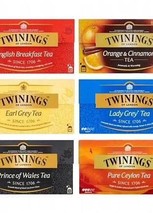 Набір з 6 продуктів twinings: експрес чорний чай 150 пакетиків