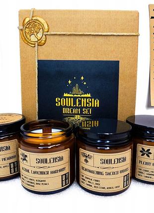 Свічка sojowe zapachowa набір 4 шт натуральна 100 мл handmade eko