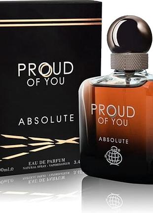 Парфуми fragrance world proud of you absolute arabskie для чоловіків 100 мл