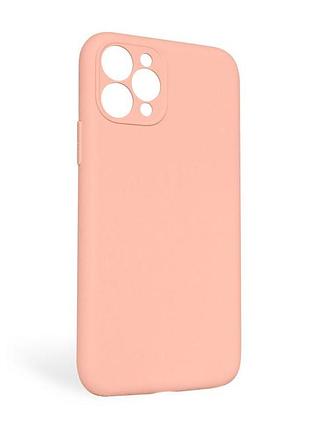 Чехол силиконовый для apple iphone 11 pro max розовый закрытая камера без логотипа чехол-накладка sku_stcom_2710000254355