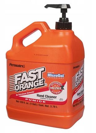Permatex емульсія для миття рук із дозатором fast orange паста бжп 3,79л