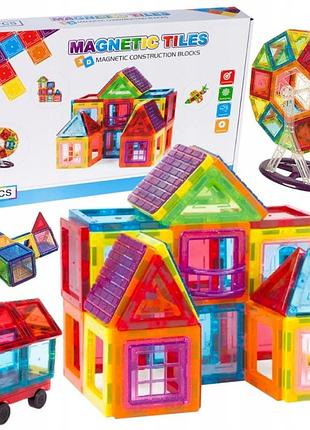 Конструктор magnetic tiles klocki magnetyczne duże 3d 70 елементів