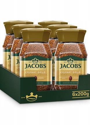 Розчинна кава jacobs cronat gold 6x 200g