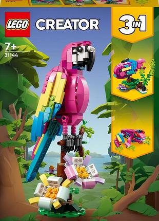 Lego creator 3в1 екзотичний рожевий папуга 31144