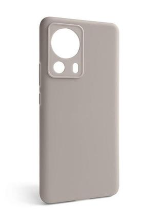 Чехол full silicone case для xiaomi redmi 13 lite серый без логотипа силиконовая накладка для смартфон sku_stcom_2710000274469