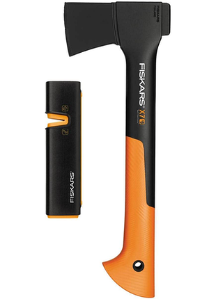 Fiskars x-series набір сокир з точилкою чорний/помаранчевий x7-xs