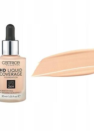 Набір з 3 штук тональний крем catrice hd liquid coverage foundation матуючий 010 light beige 30 мл