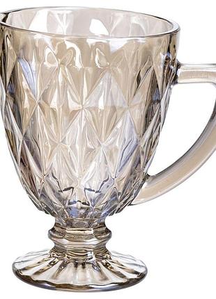 Глек для напитков citrine стеклянный 1 л hp-19-279 кувшин для лимонада лимонадник декоративный с ручкой