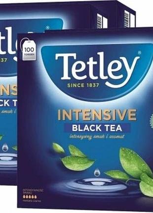 Набір 4 штуки чорний швидкозаварюваний чай tetley 200 г пакетики х4