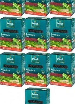 Набір з 10 штук чорного листового чаю dilmah premium tea ceylon orange pekoe 100г х10