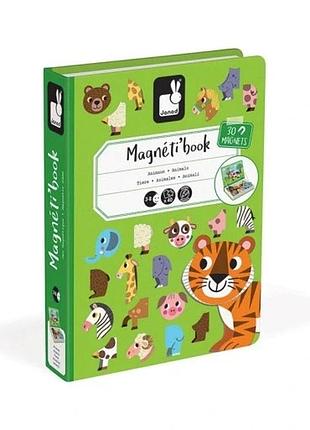 Janod магнітна головоломка magnetibook тварини
