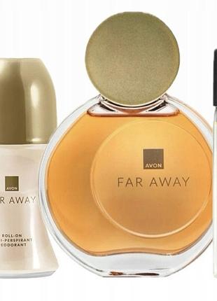 Набір avon far away 3в1 парфуми кулька парфуметка