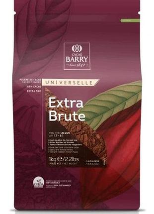 Какао cacao barry extra brute 100% какао 1000 г 1кг алкалізоване