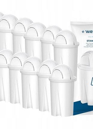 12x замінний фільтруючий елемент для кувшину wessper aquaclassic фільтр стандарт