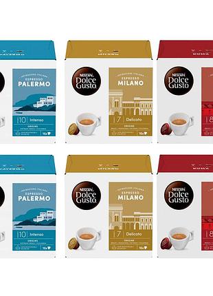 Капсули nescafe dolce gusto набір кави еспресо 96 шт. 4+2