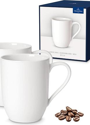 Villeroy und boch for me чашки для кави 340 мл універсальний талант преміальна порцеляна для посудомийки та мікрохвильовки білі 2