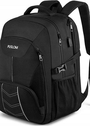 Туристичний рюкзак puslom 1 55 л чорний з usb портом