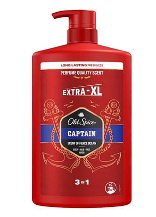 Набір з 3 штук гель для душу old spice captain 3в1: для душу обличчя та шампунь 1000 мл