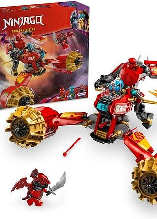Lego ninjago буревійний вершник-мех каї конструктор з трьома мініфігурками іграшка з мотоциклом для дітей 7+ 71830