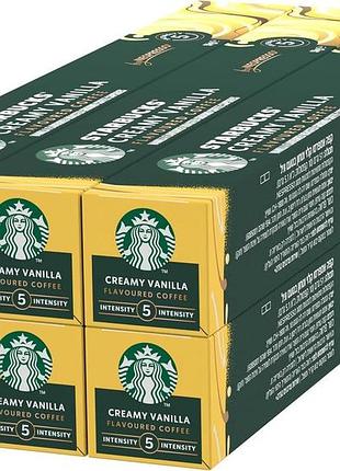 Starbucks creamy vanilla від nespresso капсули з ароматизованою кавою blonde roast упаковка 6 x 10 шт. (60 капсул)