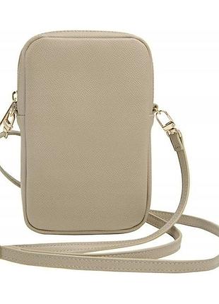 Чохол для телефону guess zip leather triangle екошкіра золотий