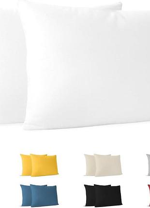 Dreamzie наволочки (набір 2) біла для подушок 40 x 60 см 100% бавовна джерсі 150 г/м2 міцна та гіпоалергенна
