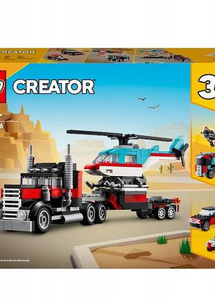 Набір з 2 штук конструктор lego creator вантажівка з платформою та гелікоптером 31146