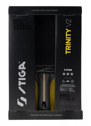 Ракетка для настільного тенісу stiga trinity v2 3 зірки ittf