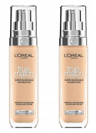 Набір 2 шт. тональний крем l'oréal true match рідкий 3.w warm 30 мл