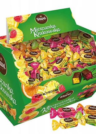 Цукерки краківська мішанка валізка 2,8 кг желе wawel 2800 г