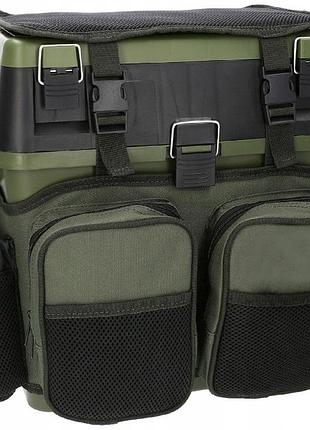 Сумка-рюкзак wędkarski skrzynka pud317x 3 в 1 з кишенями та відділеннями