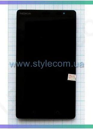 Дисплей lcd для nokia x2 dual sim з сенсорним екраном та рамкою чорний оригінальний якісний екран sku_ sku_2702146700001
