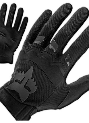 Рукавички для велоспорту fox dirtpaw black чорні довгі mtb enduro dh / xxl