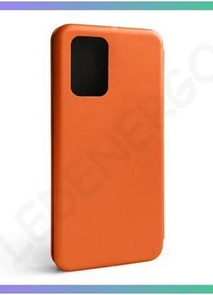 Чехол-книжка premium для xiaomi redmi 10 2022 помаранчевий з відділенням для пластикових карт шкірозам sku_stcom_2710000263739