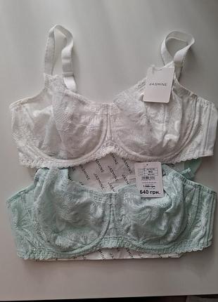 Бюстгальтер жіночий jasmine 90d білий, м'ятний
