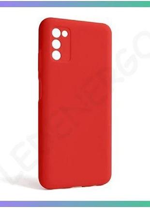Чехол силиконовый для samsung galaxy a03s/a037 2021 красный без логотипа накладка на смартфон sku_2710 sku_stcom_2710000238805